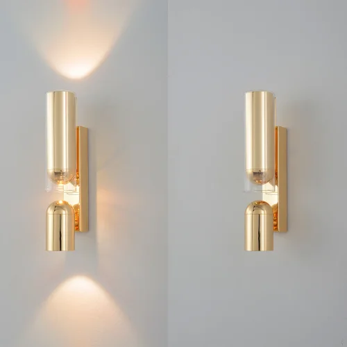 Бра LED VENTO AP15W LED GOLD Crystal Lux прозрачный на 1 лампу, основание золотое в стиле современный фото 5