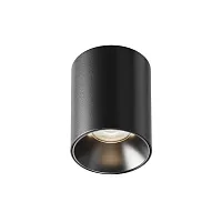 Светильник накладной LED Alfa LED C064CL-8W4K-RD-B Maytoni чёрный на 1 лампу, основание чёрное в стиле современный хай-тек круглый