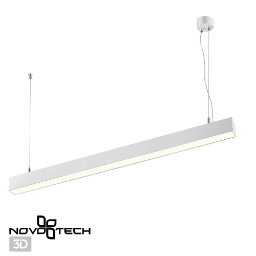 Светильник подвесной LED Iter 358867 Novotech белый 1 лампа, основание белое в стиле современный минимализм линейный фото 7