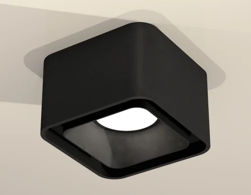 Светильник накладной XS7833002 Ambrella light чёрный 1 лампа, основание чёрное в стиле хай-тек современный квадратный фото 4