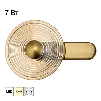 Бра LED Corta CL245023 Citilux янтарный на 1 лампу, основание бронзовое в стиле современный хай-тек 