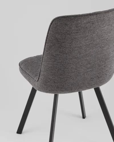 Стул Grein, темно-серый, сиденье УТ000040526 Stool Group, тёмно-серый/рогожка, ножки/металл/чёрный, размеры - *855**** фото 3