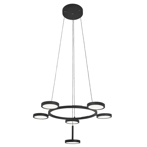 Светильник подвесной LED CLT 027C6 D700 BL Crystal Lux чёрный 6 ламп, основание чёрное в стиле современный  фото 2