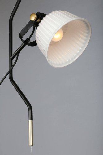Светильник подвесной Zamora OML-28216-01 Omnilux белый 1 лампа, основание чёрное в стиле современный  фото 3