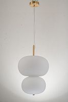 Светильник подвесной LED Nevilie L 1.P4 W Arti Lampadari белый 1 лампа, основание золотое в стиле модерн 