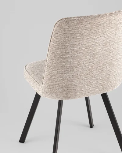 Стул Grein, бежевый, сиденье УТ000040528 Stool Group, бежевый/рогожка, ножки/металл/чёрный, размеры - *855**** фото 3