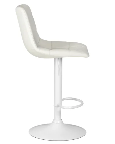 Стул барный набор 2 шт. SET-2 5017_WhiteBase-LM TAILOR WHITE, цвет сиденья белый, цвет основания белый Dobrin, /экокожа, ножки/металл/белый, размеры - 920*1130***470*490 фото 4