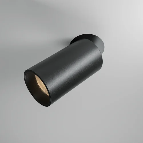 Светильник точечный Focus Led DL125-L12-4K-TRS-B Maytoni чёрный на 1 лампу, основание чёрное в стиле современный хай-тек для затирки круглый фото 3