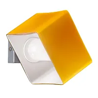 Бра PEZZO 801613 Lightstar янтарный жёлтый 1 лампа, основание серое хром в стиле хай-тек 