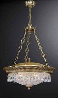 Люстра подвесная  L 6310/4 Reccagni Angelo белая на 4 лампы, основание золотое в стиле классический 