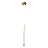 Светильник подвесной LED Alion 10051 Gold LOFT IT белый 1 лампа, основание золотое в стиле современный хай-тек трубочки