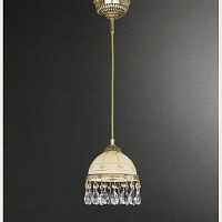 Светильник подвесной L 7103/16 Reccagni Angelo бежевый 1 лампа, основание золотое в стиле классика 