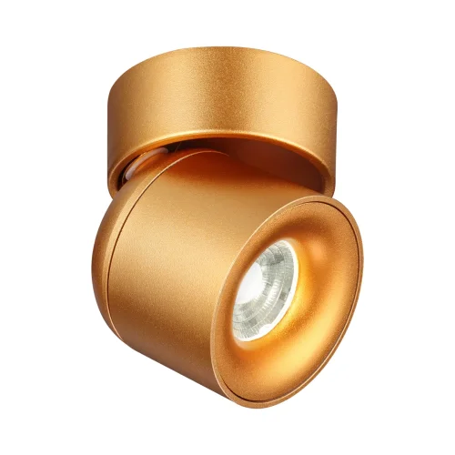 Светильник накладной LED Gesso 358810 Novotech матовый золото 1 лампа, основание матовое золото в стиле современный круглый фото 5