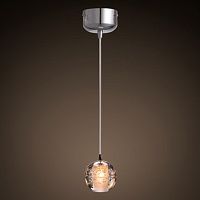 Светильник подвесной LED Bocci 85101-22 ImperiumLoft прозрачный 1 лампа, основание хром в стиле лофт шар