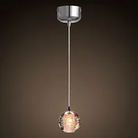 Светильник подвесной LED Bocci 85101-22 ImperiumLoft прозрачный на 1 лампу, основание хром в стиле лофт шар