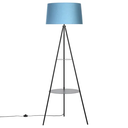 Торшер  Рейнер CL806023 Citilux со столиком на треноге голубой 1 лампа, основание чёрное в стиле скандинавский современный
 фото 3