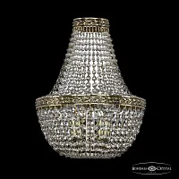 Бра 19051B/H1/25IV GB Bohemia Ivele Crystal прозрачный 3 лампы, основание золотое в стиле классический sp