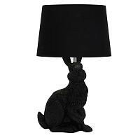 Настольная лампа Piacenza OML-19924-01 Omnilux чёрная 1 лампа, основание чёрное металл в стиле современный животные