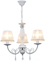 Люстра подвесная Frances TL1137-3H Toplight белая на 3 лампы, основание белое в стиле современный 