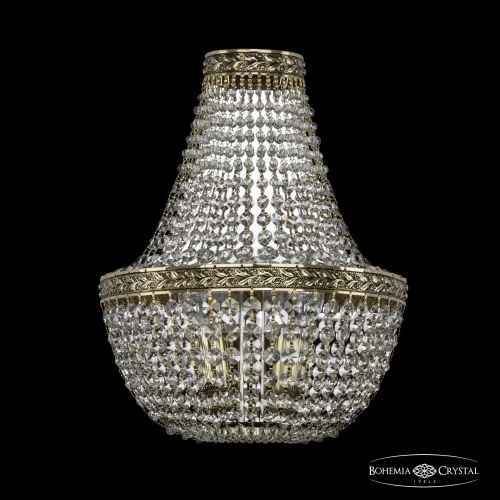 Бра 19051B/H1/25IV GB Bohemia Ivele Crystal прозрачный на 3 лампы, основание золотое в стиле классический sp