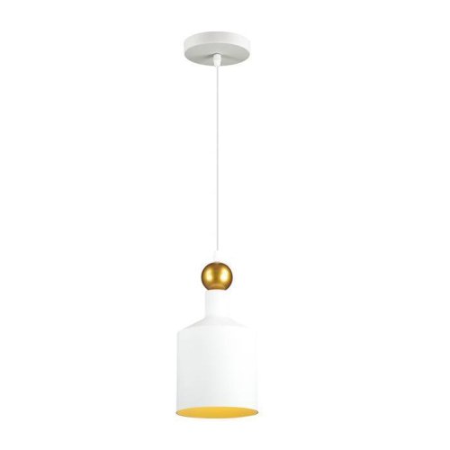 Светильник подвесной Bolli 4087/1 Odeon Light белый 1 лампа, основание белое в стиле лофт 