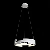 Светильник подвесной LED Genuine SL963.503.01 ST-Luce белый на 1 лампу, основание белое в стиле хай-тек кольца