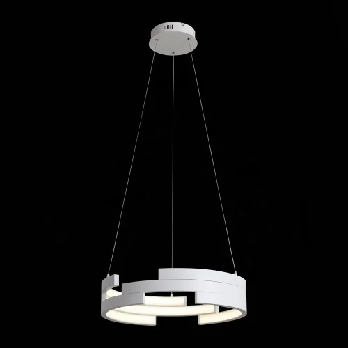 Светильник подвесной LED Genuine SL963.503.01 ST-Luce белый на 1 лампу, основание белое в стиле хай-тек кольца