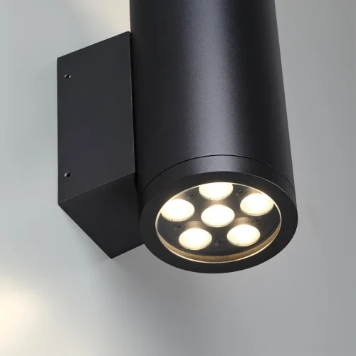 Настенный светильник LED уличный Long 7142/24WL Odeon Light уличный IP65 чёрный на 1 лампу, плафон чёрный в стиле современный хай-тек LED фото 3