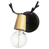 Бра Sven 10024/1W Black LOFT IT без плафона 1 лампа, основание чёрное в стиле кантри современный 