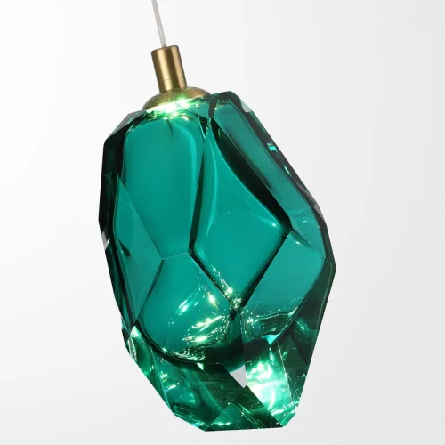 Светильник подвесной LED Gemme 7110/4LA Odeon Light зелёный на 1 лампу, основание бронзовое в стиле классический современный выдувное фото 6 Светильник подвесной LED Gemme 7110/4LA Odeon Light зелёный на 1 лампу, основание бронзовое в стиле классический современный выдувное фото 6