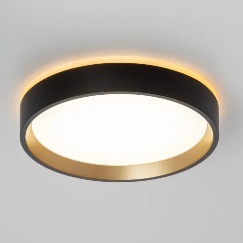 Светильник потолочный LED Etalon CL750181 Citilux белый на 1 лампу, основание чёрное в стиле хай-тек современный круглый фото 5