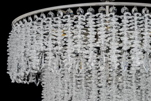 Люстра потолочная хрустальная Napoli E 1.5.46.107 N Arti Lampadari прозрачная на 6 ламп, основание никель в стиле классический  фото 2