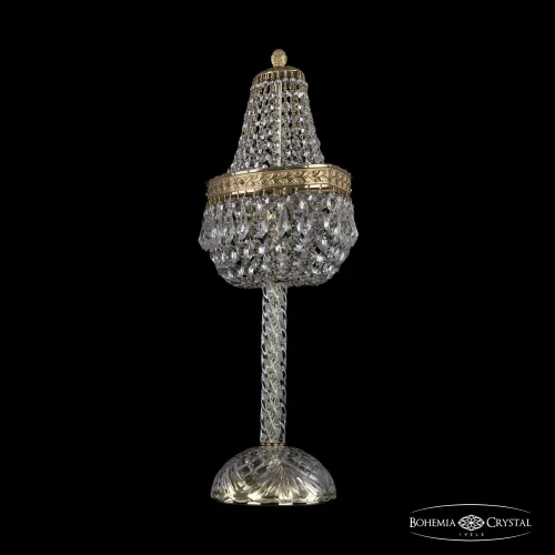 Настольная лампа 19013L4/H/35IV G Bohemia Ivele Crystal прозрачная 2 лампы, основание золотое металл в стиле классика sp фото 3