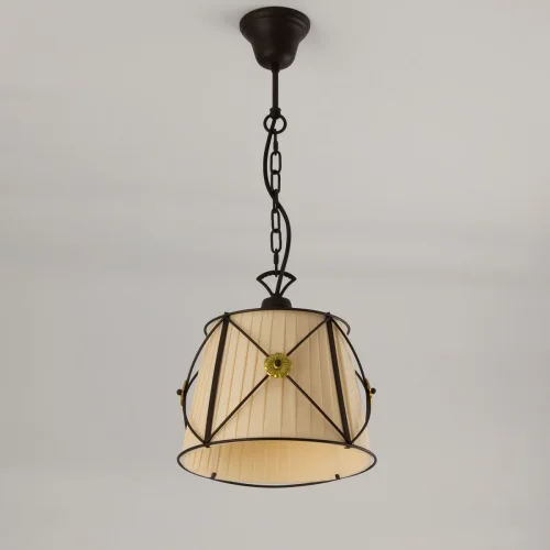 Светильник подвесной Дрезден CL409211 Citilux бежевый 1 лампа, основание коричневое в стиле классический кантри  фото 4