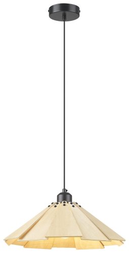 Светильник подвесной 530-716-01 Velante коричневый бежевый 1 лампа, основание чёрное в стиле современный кантри 