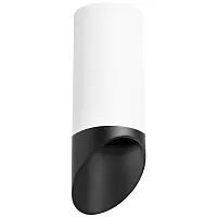 Светильник накладной Rullo R648687 Lightstar чёрный белый 1 лампа, основание белое в стиле хай-тек круглый