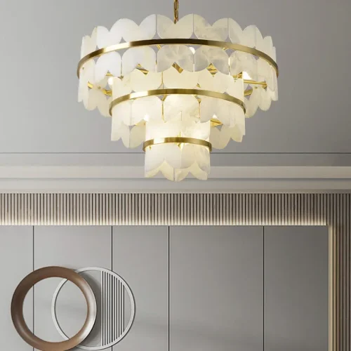 Люстра подвесная IOANNA D100 219577-23 ImperiumLoft белая на 29 ламп, основание латунь в стиле современный фото 12 Люстра подвесная IOANNA D100 219577-23 ImperiumLoft белая на 29 ламп, основание латунь в стиле современный фото 12