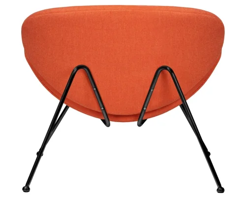 Кресло дизайнерское  72-LMO EMILY, цвет сиденья оранжевый (AF), цвет основания черный Dobrin, оранжевый/ткань, ножки/металл/чёрный, размеры - ****810*780 фото 5