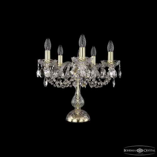 Настольная лампа 1402L/5/141-39 G Bohemia Ivele Crystal без плафона 5 ламп, основание золотое металл хрусталь в стиле классический sp