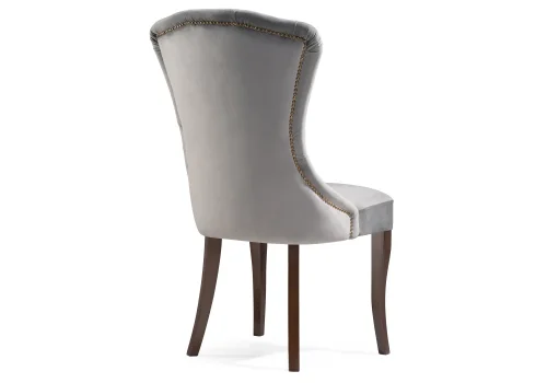 Деревянный стул Милано 1 серый / орех 477797 Woodville, серый/велюр, ножки/дерево/орех, размеры - ****510*590 фото 5