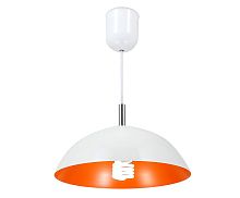 Светильник подвесной Palla 1090.1 bianco Lucia Tucci белый оранжевый 1 лампа, основание белое в стиле современный 