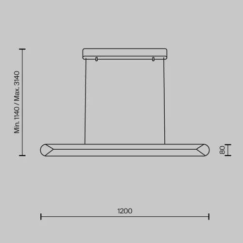 Светильник подвесной LED Motion MOD276PL-L40W3K Maytoni белый на 1 лампу, основание белое в стиле современный хай-тек линейный фото 7