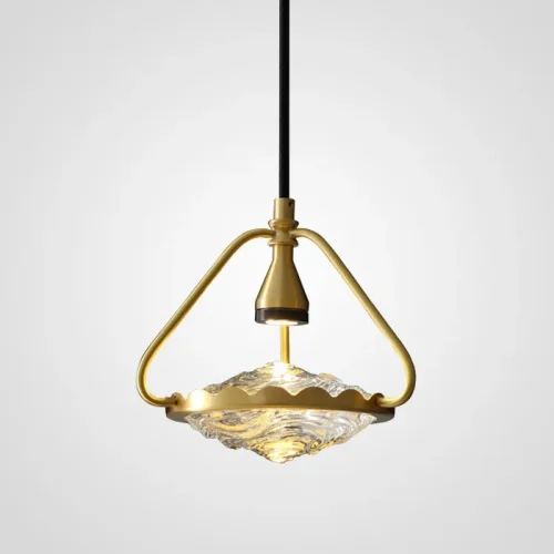 Светильник подвесной BLISS brass 186783-23 ImperiumLoft прозрачный на 1 лампу, основание латунь в стиле современный арт-деко 