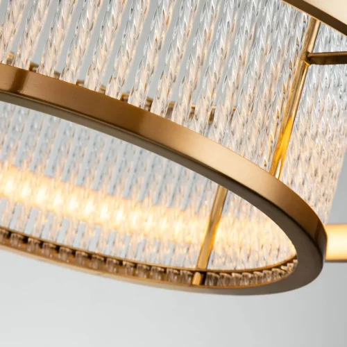 Люстра подвесная LED Arena 2995-7P Favourite прозрачная на 1 лампа, основание латунь в стиле современный  фото 4