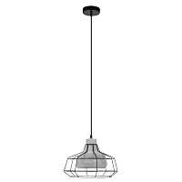 Cветильник подвесной лофт CONSETT 49781 Eglo чёрный серый 1 лампа, основание серое чёрное в стиле лофт 