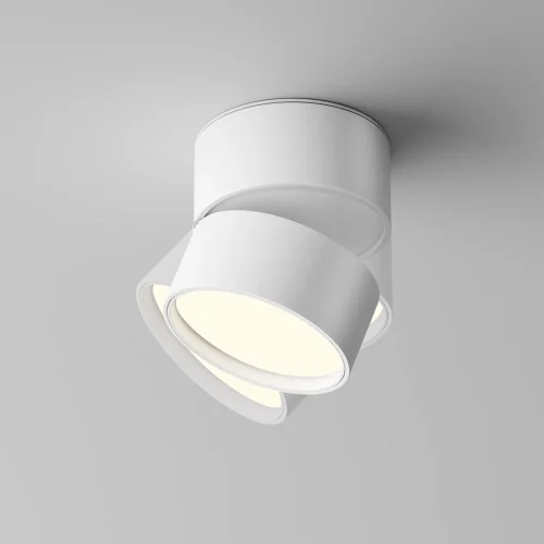 Светильник накладной LED Onda C024CL-12W4K-W-1 Maytoni белый на 1 лампу, основание белое в стиле современный хай-тек круглый фото 4