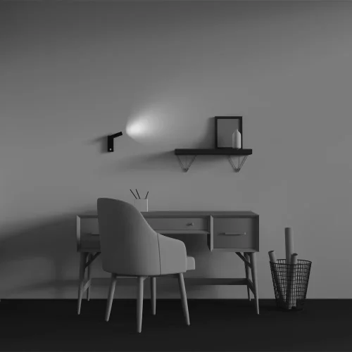 Бра с выключателем LED Twist C077WL-L3B3K Maytoni чёрный на 1 лампу, основание чёрное в стиле современный хай-тек для чтения фото 6
