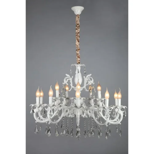 Люстра подвесная Catanzaro OML-30807-15 Omnilux белая на 15 ламп, основание белое в стиле классический фото 5