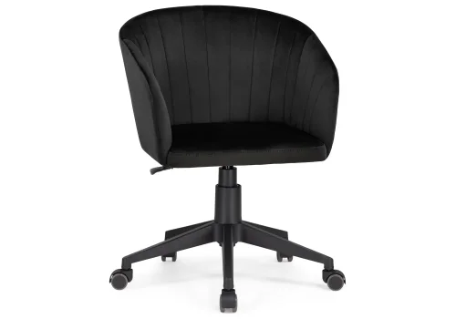 Компьютерное кресло Тибо 1 черный / черный 518302 Woodville, чёрный/велюр, ножки/пластик/чёрный, размеры - *900***600*600