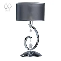 Настольная лампа Федерика 379039401 MW-Light чёрная 1 лампа, основание серое хром металл в стиле классический современный арт-деко 